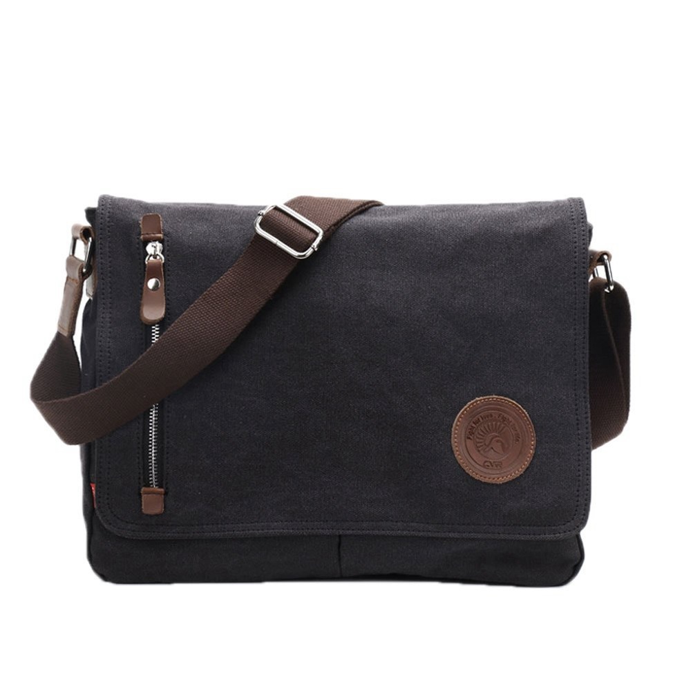 Augur Small Messenger Bag for Men Women Casual Work Bag Canvas Satchel Bag